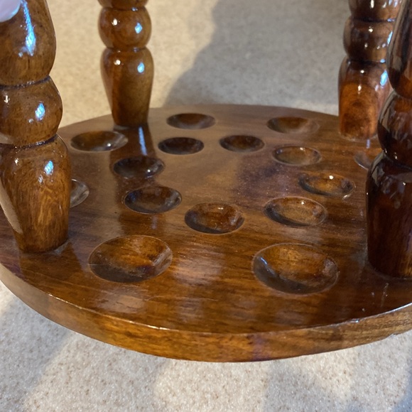 Hand crafted crochet hook wood holder. Like new. Tijarat Handicrafts 6.75 x 4.25 - Picture 2 of 4